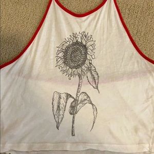 Brandy flower halter top/beach cover up